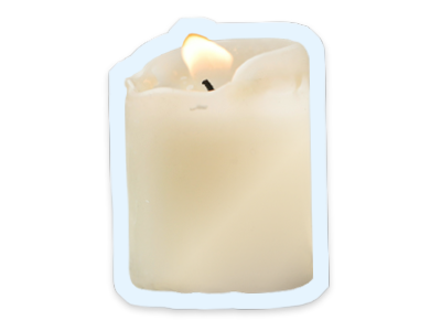 A white candle