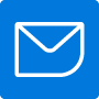 The white outline of an envelope